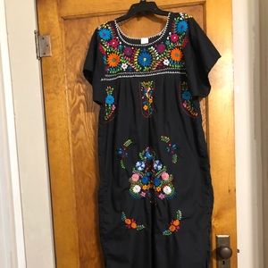 Embroidery Mexican dress
